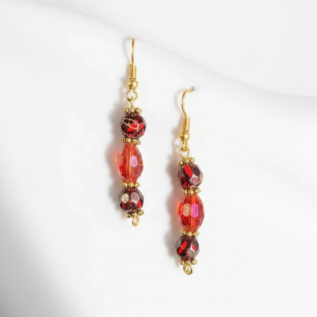 Elegant Beaded Drop Dangle Earrings