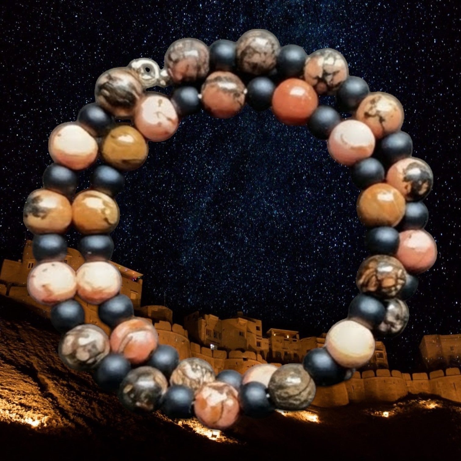 Double Strand Gemstone Bracelet