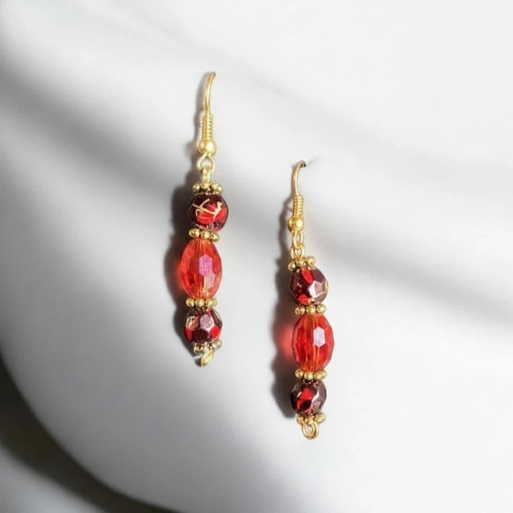 Elegant Beaded Drop Dangle Earrings