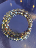Sparkling Gemstone Coil Bracelet