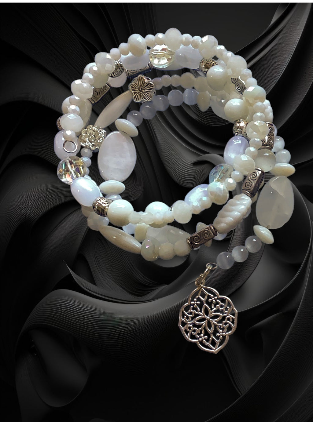 Elegant Beaded Charm Bracelet
