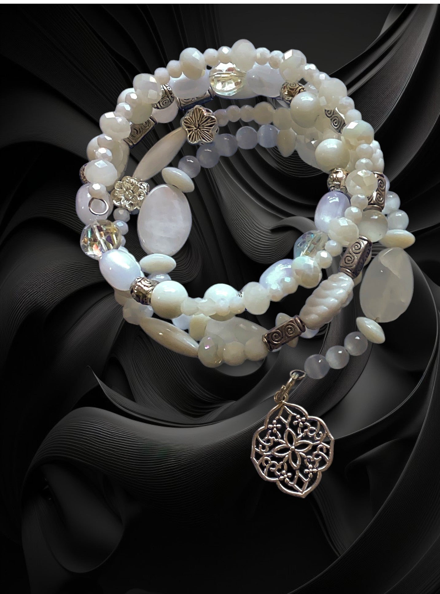Elegant Beaded Charm Bracelet
