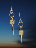 Geometric Spike Drop Earrings