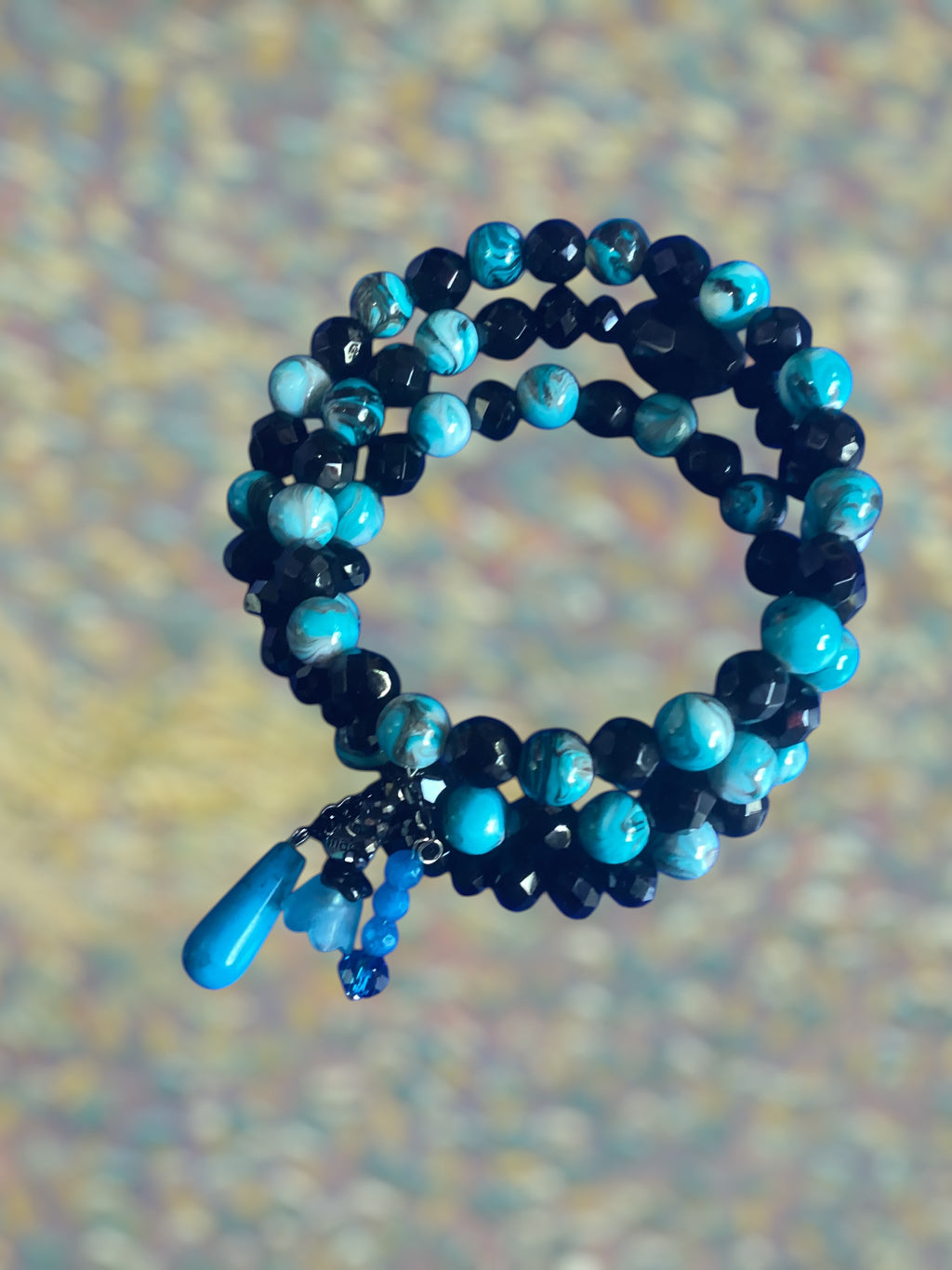 Elegant Beaded Coil Bracelet