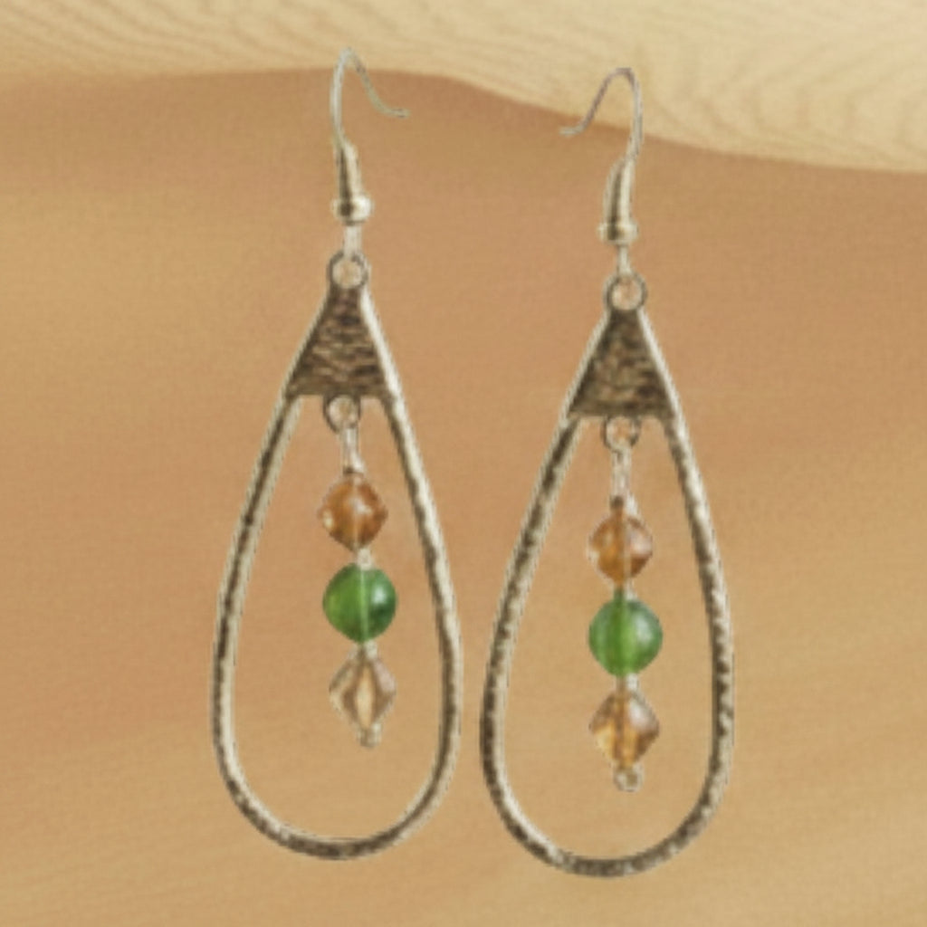 Heartfelt Creations multi-strand beaded necklace, wrap bracelet, and teardrop earrings with a handcrafted  fused glass pendant.  GEORGEOUS!!!