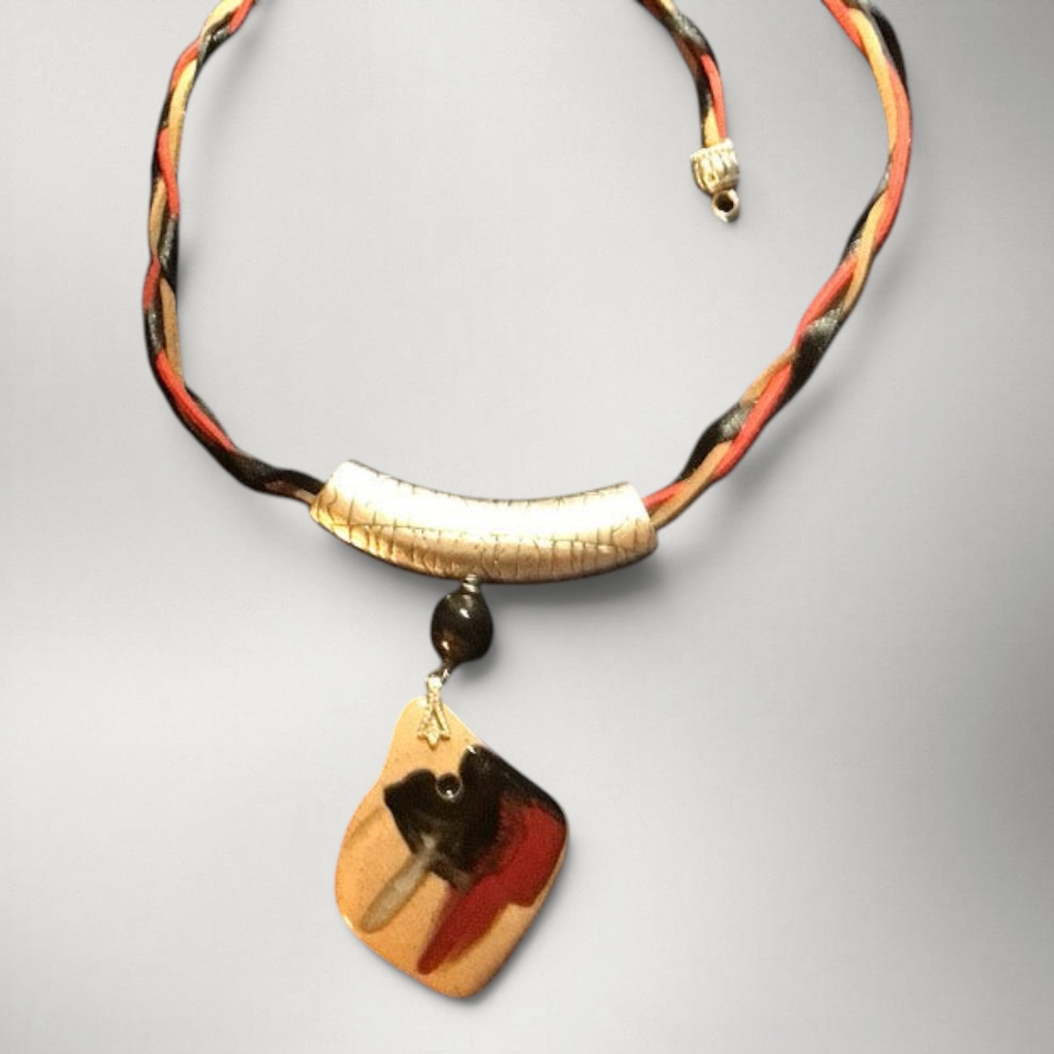 '-Artisan Braided Necklace, Bracelet and Earring Set