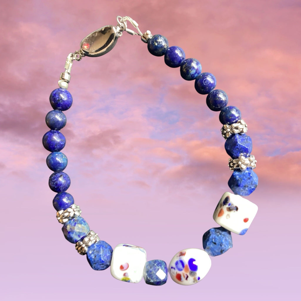 Artisan Beaded Necklace Bracelet and Earring Set