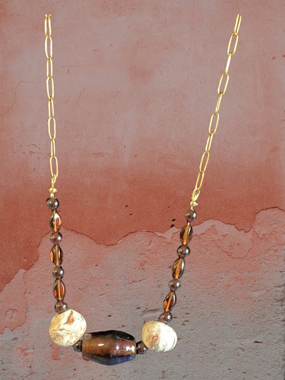 '-Beaded Statement Necklace
