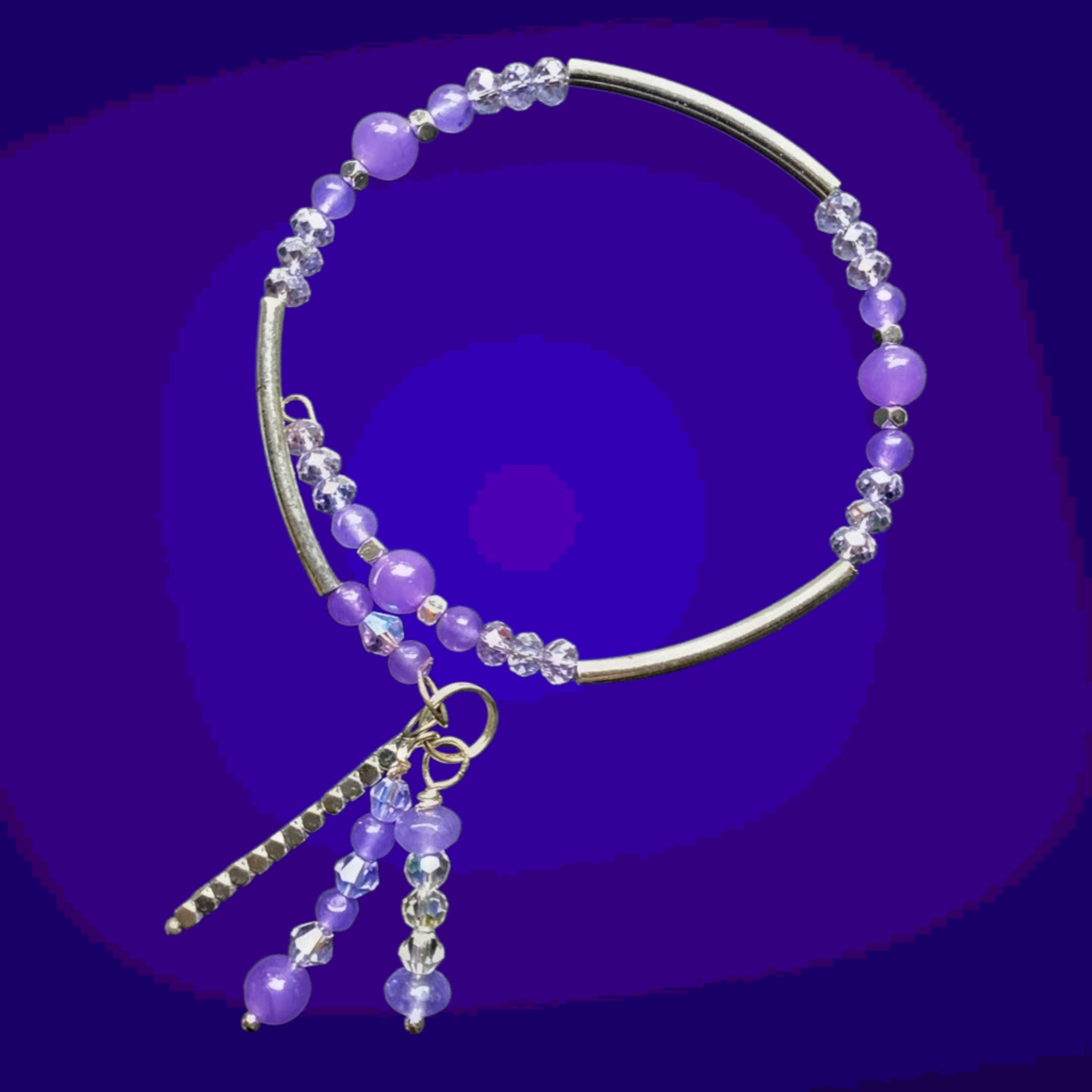 Agate Pendant Necklace and Hoop Earrings Set