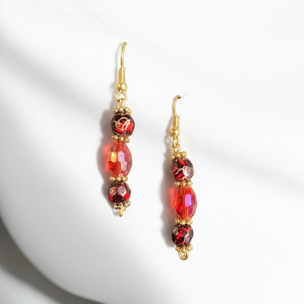 Elegant Beaded Drop Dangle Earrings