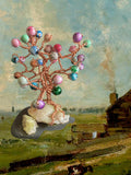 Heartfelt Creations beaded tree sculpture with copper wire, colorful glass beads, and natural stone base.