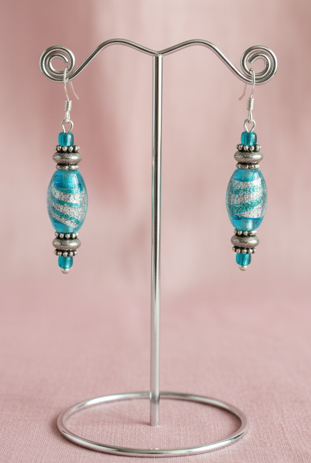 Artisan Crafted Beaded Dangle Earrings