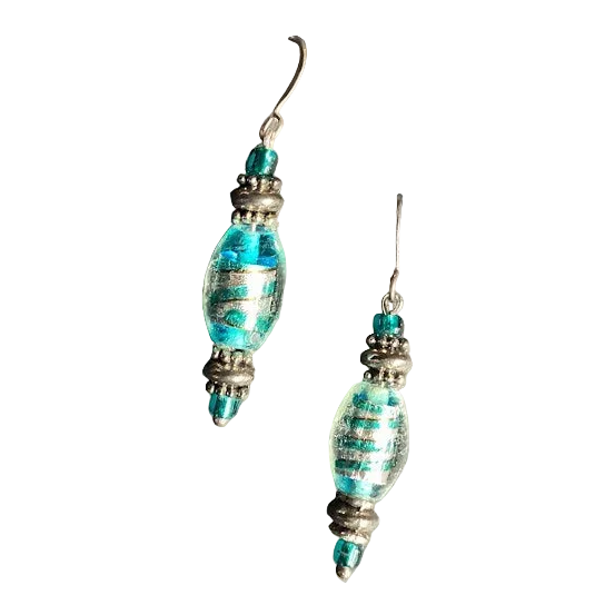 Artisan Crafted Beaded Dangle Earrings