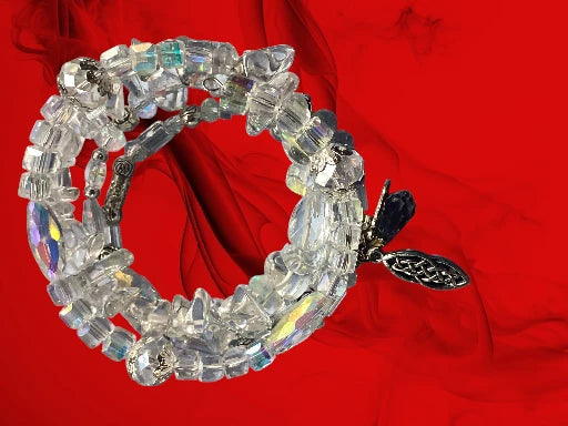 Sparkling Crystal Coil Bracelet