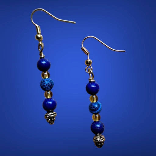 Bohemian Gemstone Pendant Necklace and Earring Set