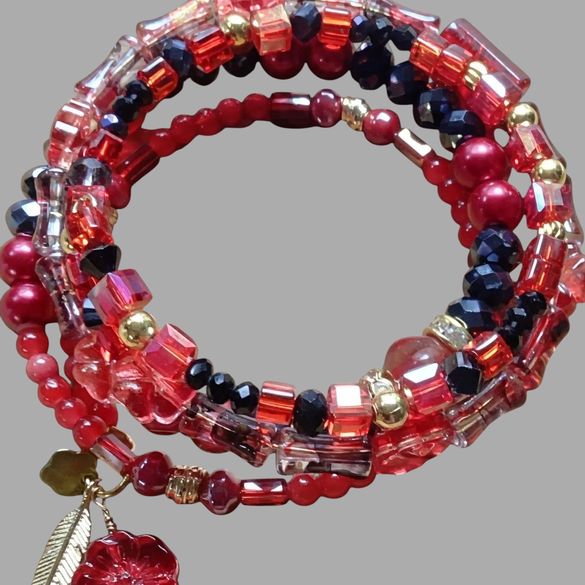 Sparkling Gemstone Wrap Bracelet
