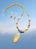Ornate Pendant Necklace and Earring Set