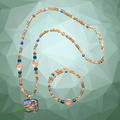 '-Artisan Beaded Statement Necklace...Wearable Art