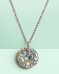 Mosaic Disc Pendant Necklace