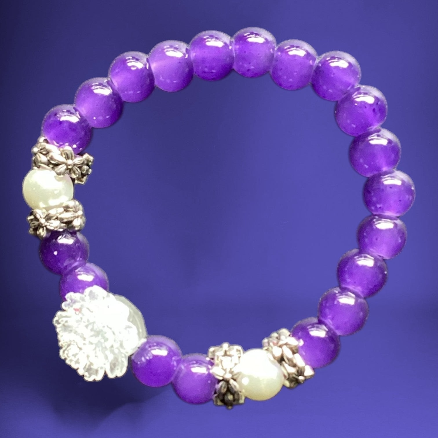 Beaded Bracelet With Charm Accents