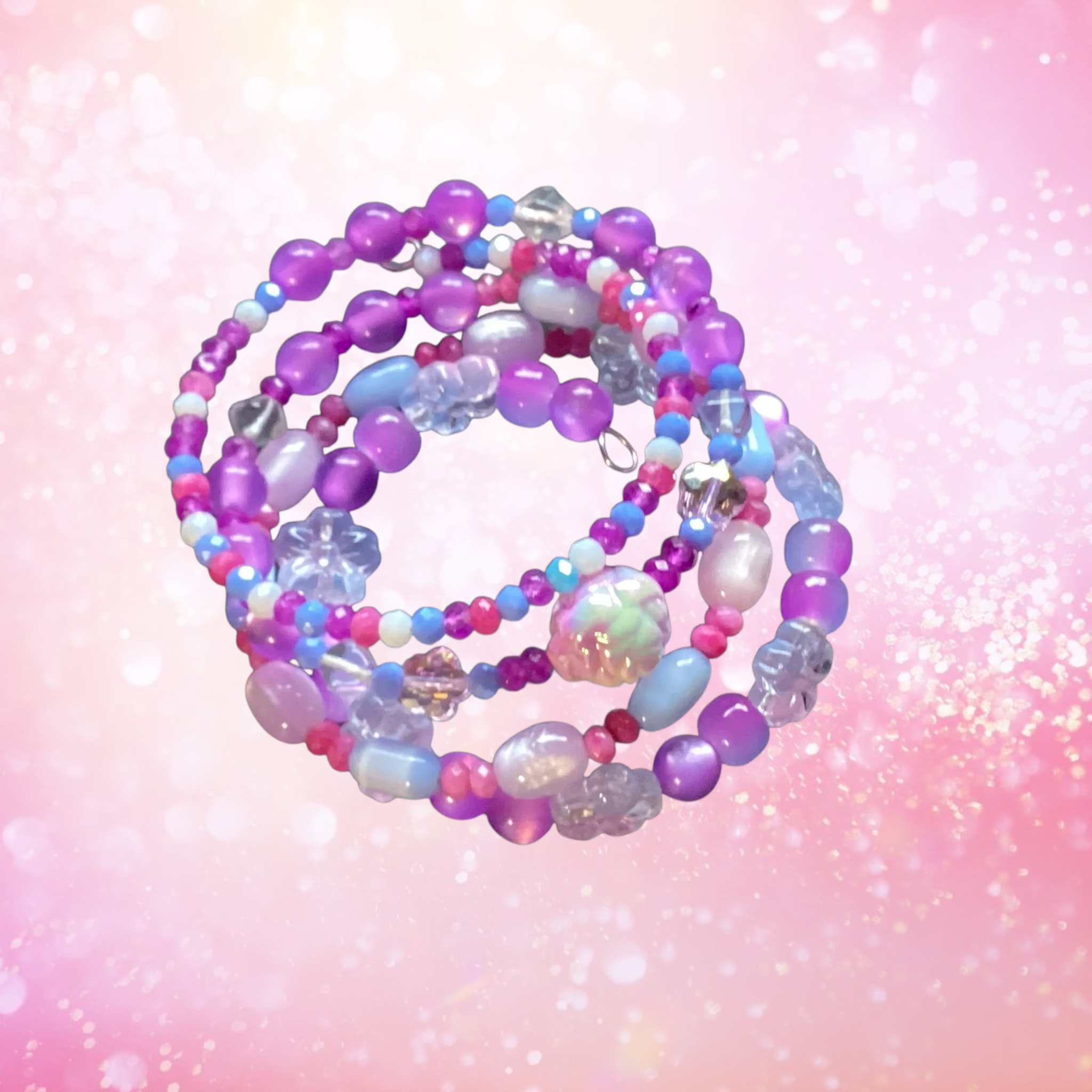 Whimsical Beaded Wrap Bracelet