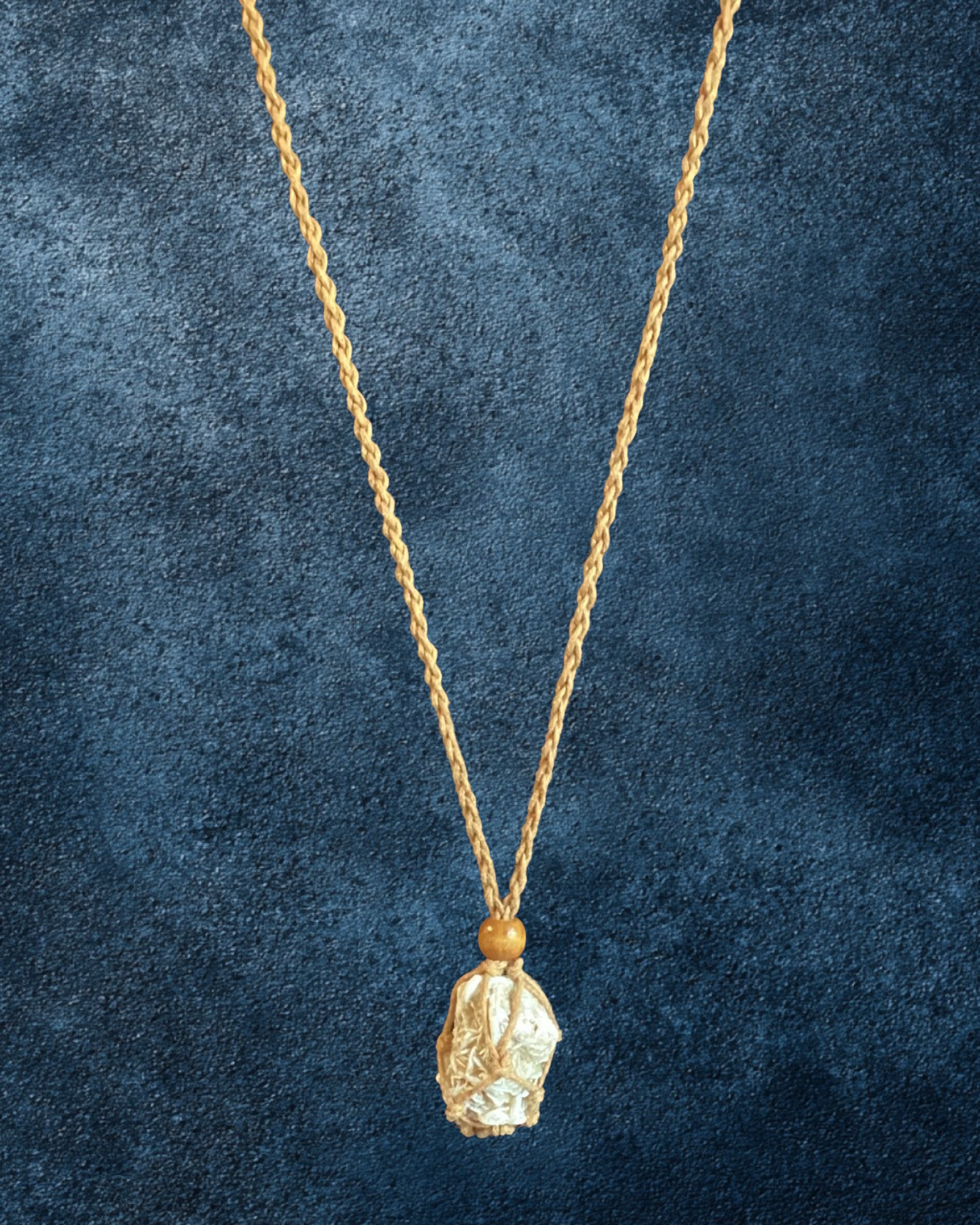 Desert Rose Crystal Macrame Necklace