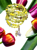 Beaded Coil Bracelet With Charms