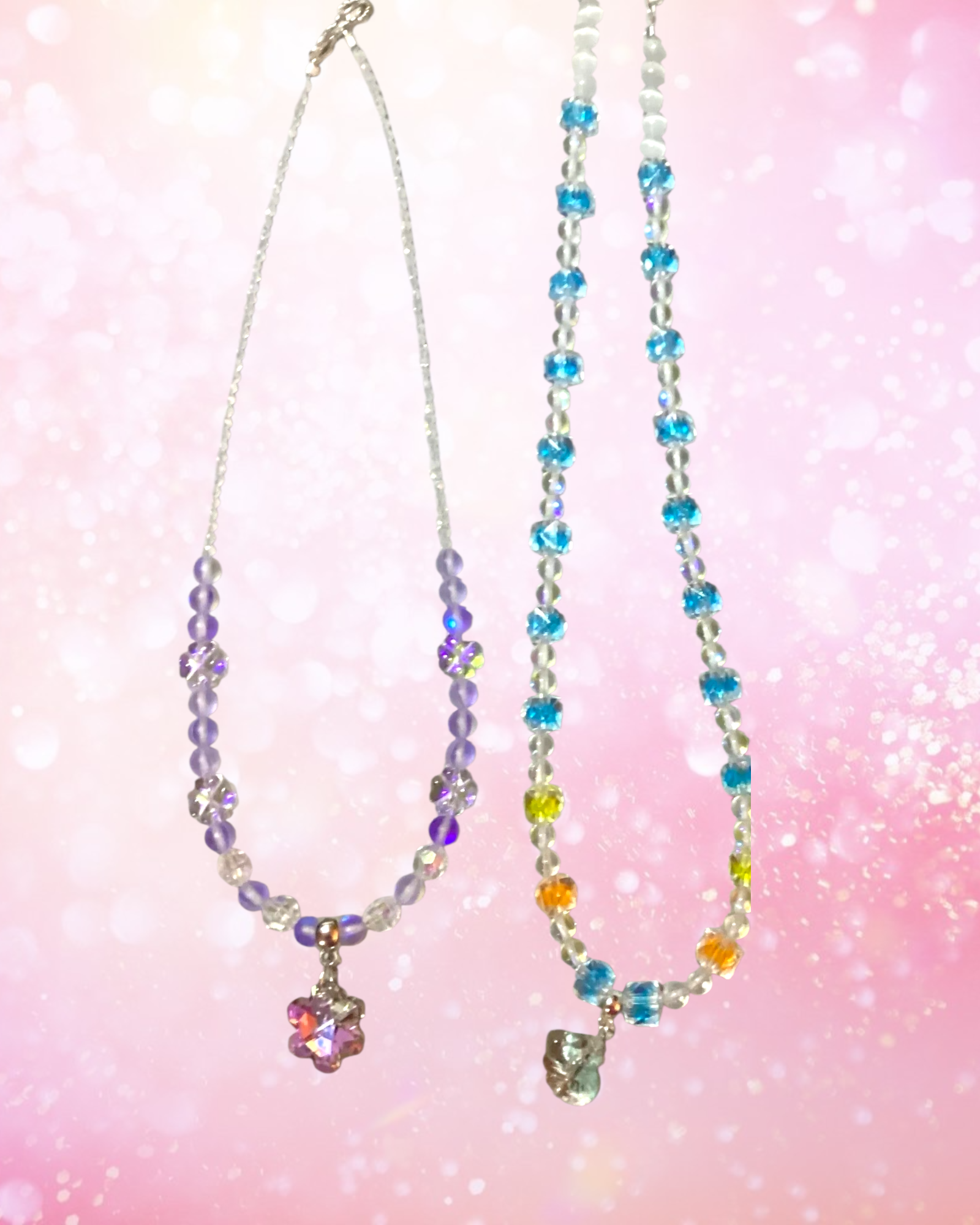 Beaded Charm Necklaces Set