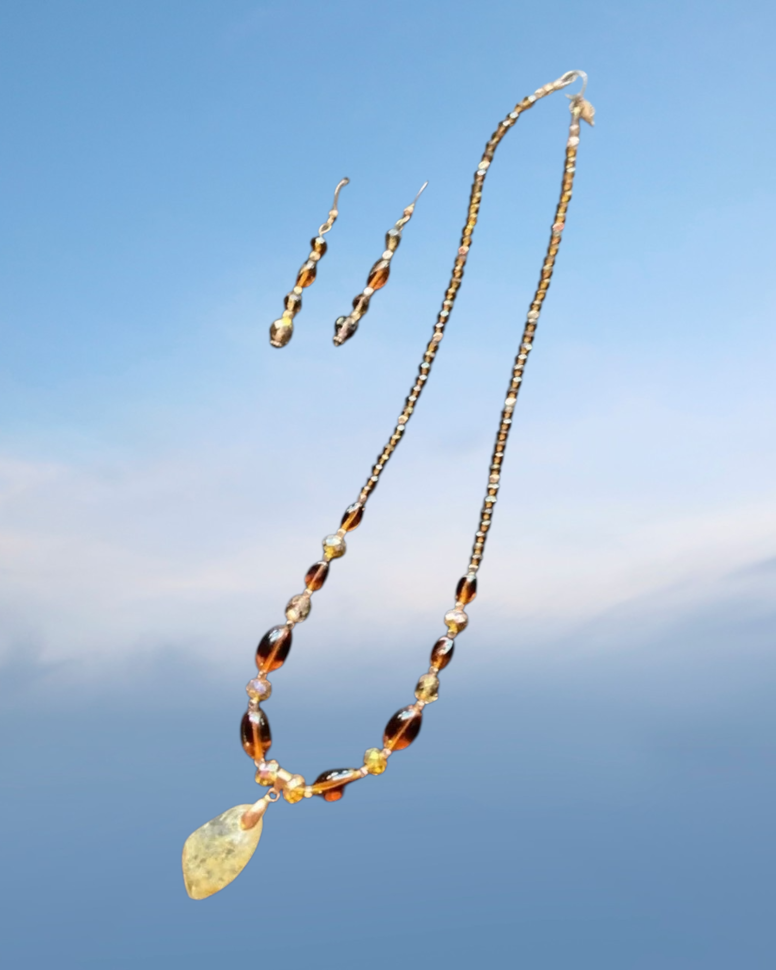 Beaded Necklace And Earring Set