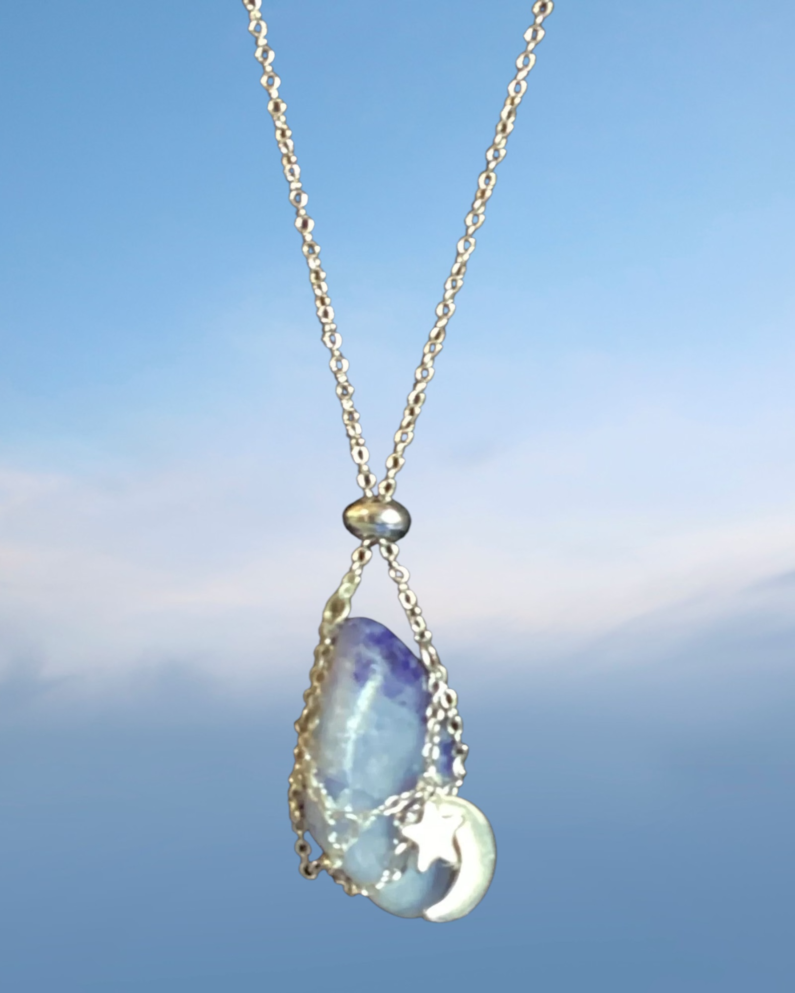 Celestial Moon And Star Pendant Necklace