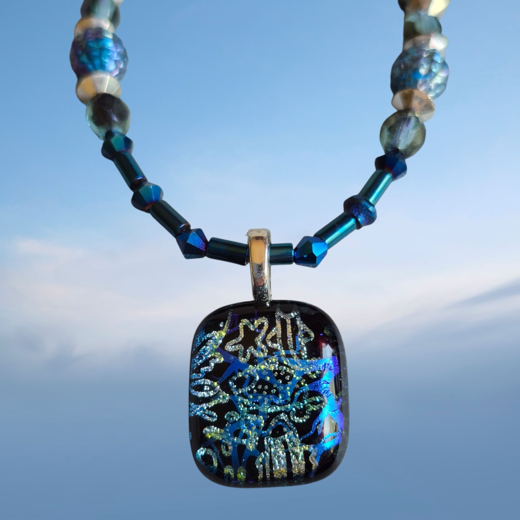 -Artisan Beaded Necklace and Bracelet Jewelry Set