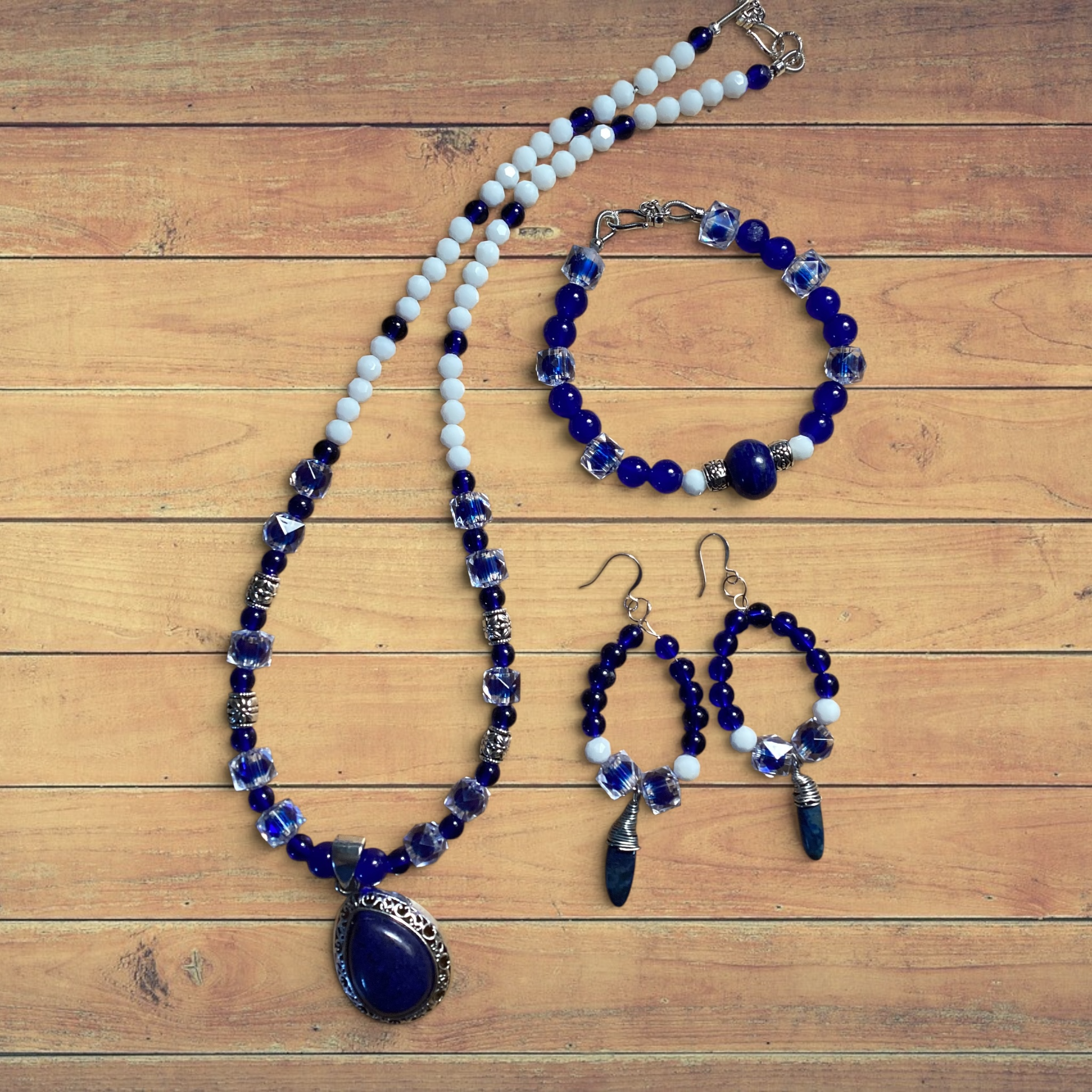 '-Heartfelt Creations Artisan Jewelry Set - Lapis Lazuli