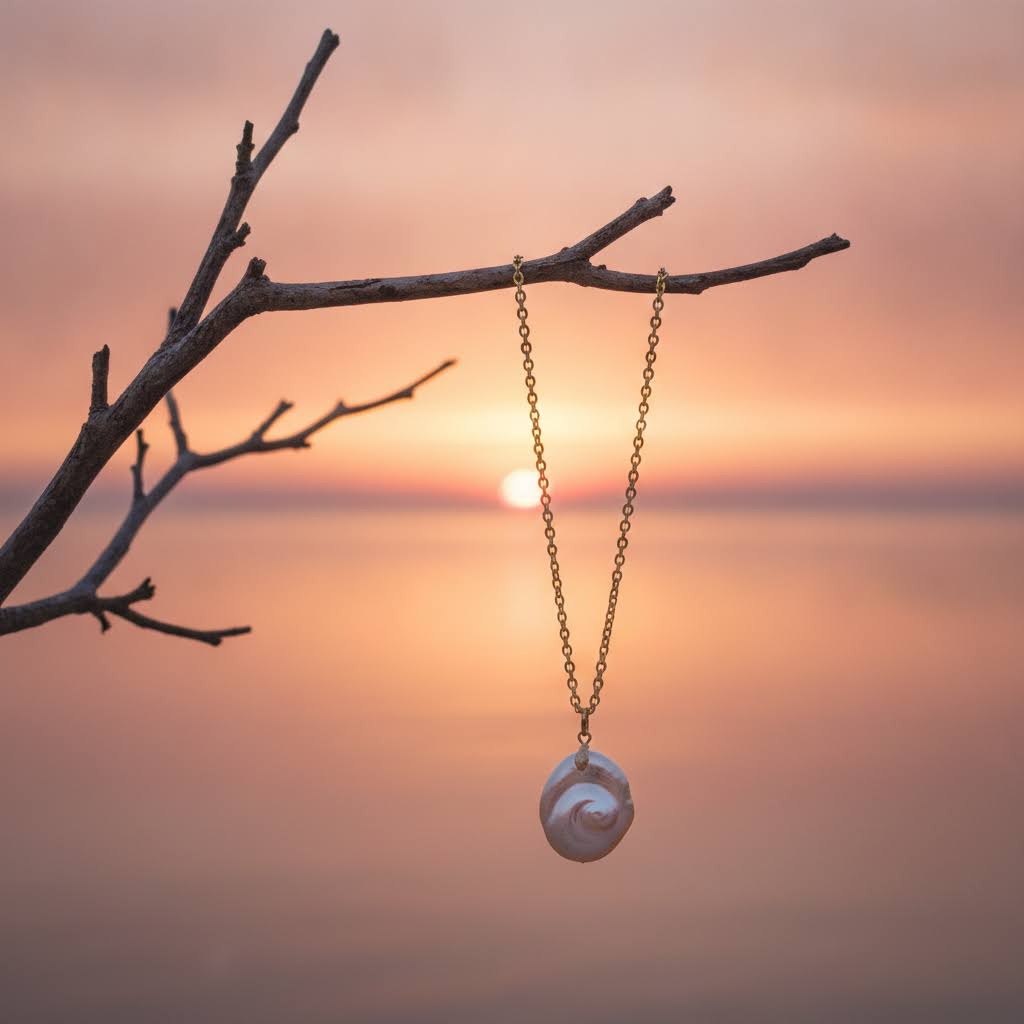 Heartfelt Creations is delighted to offer gold chain necklace featuring a large, organic-shaped pearl pendant from the shores of New Zealand!  It radiates with iridescent white, pink, and green hues, displayed with a golden chain.