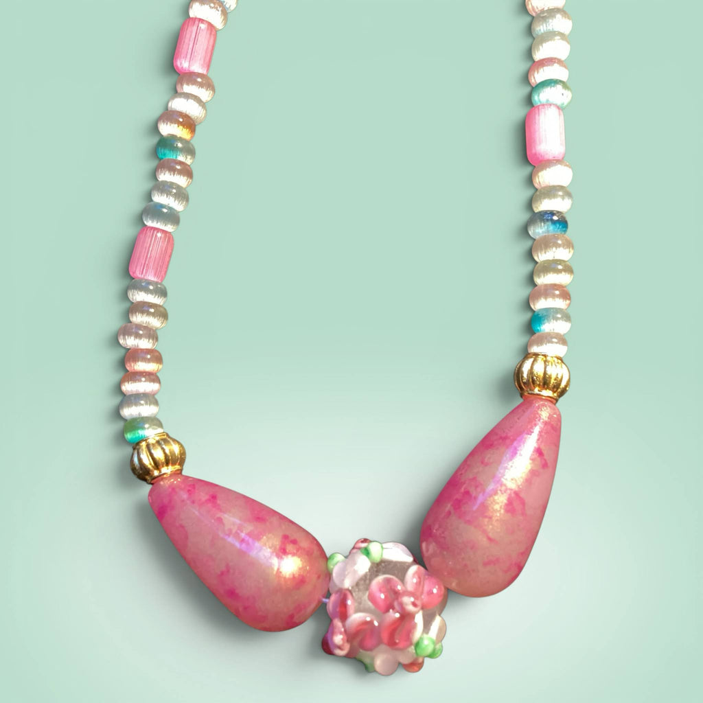 Heartfelt Creations Beaded Jewelry Set With Necklace Bracelet And Earrings
