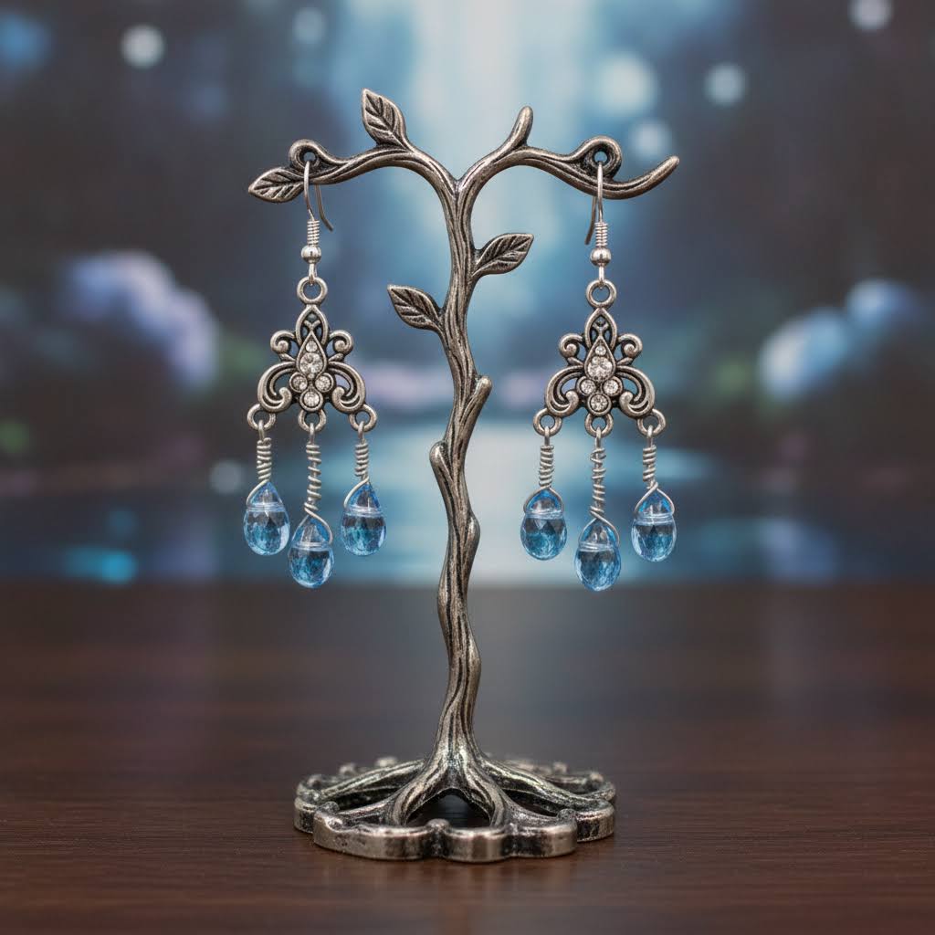 Ornate Filigree Drop Dangle Earrings