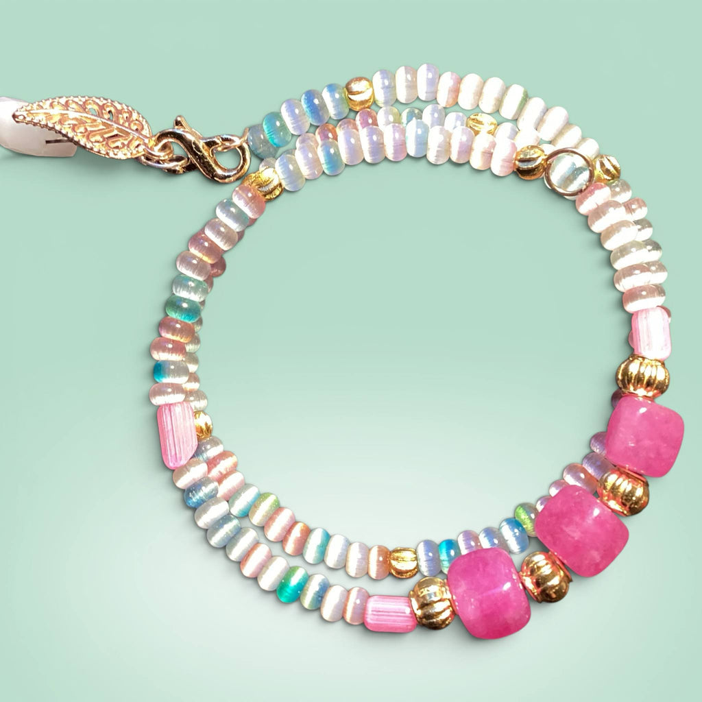 Heartfelt Creations Beaded Jewelry Set With Necklace Bracelet And Earrings