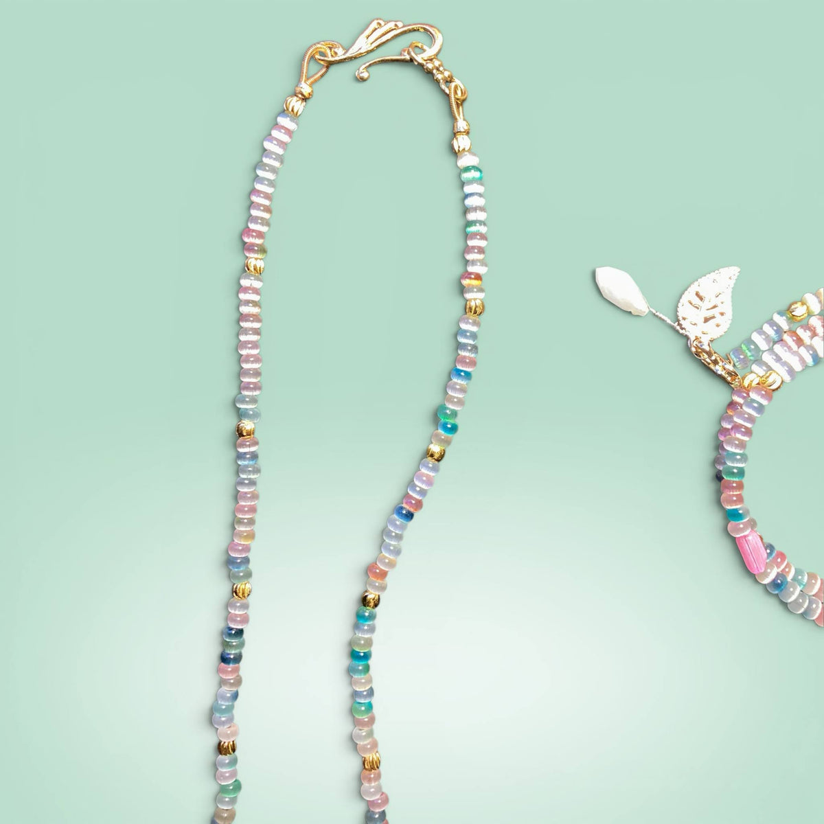 Heartfelt Creations Beaded Jewelry Set With Necklace Bracelet And Earrings