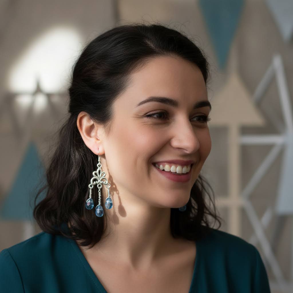 Ornate Filigree Drop Dangle Earrings