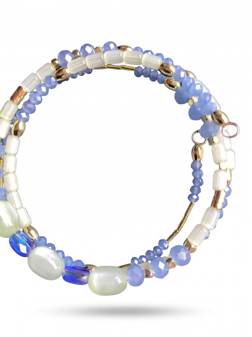 Artisan Beaded Necklace with Soladite Pendant and Bracelet Jewelry Set